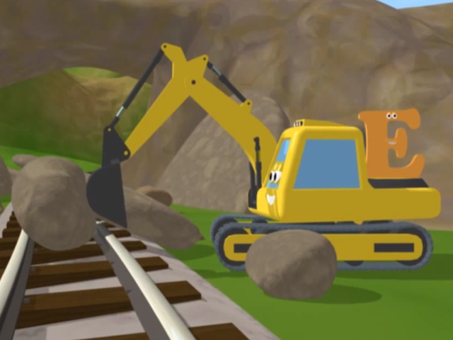 Паровозик Шонни. Учим английский алфавит E.