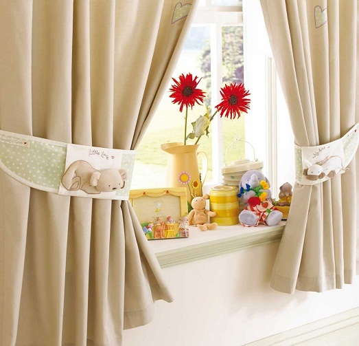 Идеи подхватов для штор в детскую