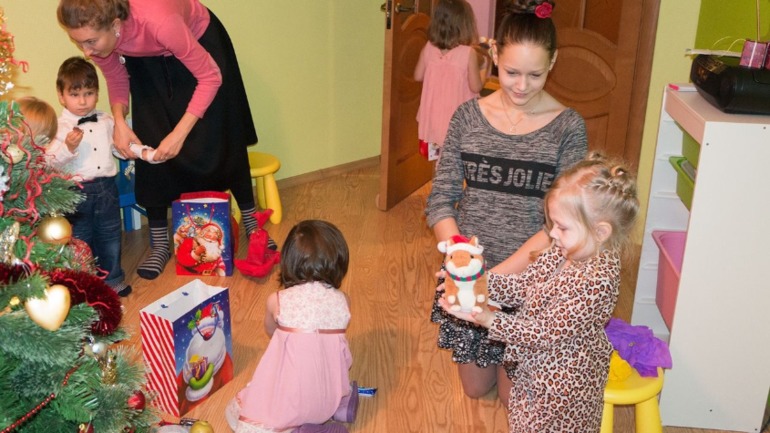 Дед мороз в саду)