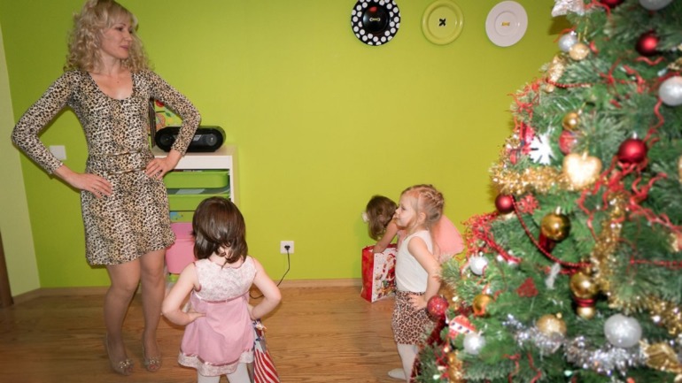 Дед мороз в саду)