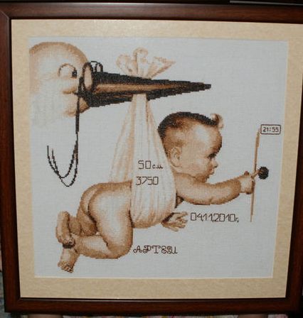 Вышиваю детские метрики на заказ.Украина