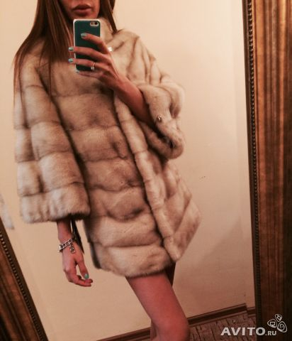 Шуба норка фламинго из Греции новая 7/8