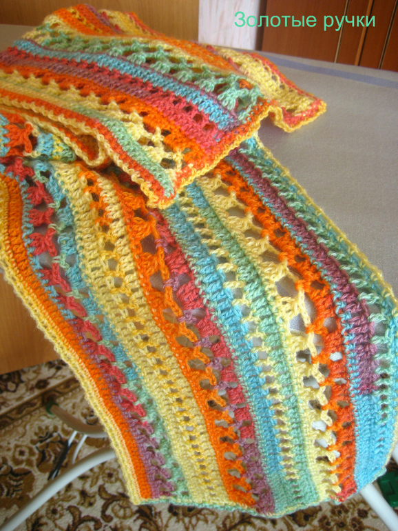 Шарф-палантин "Радуга"