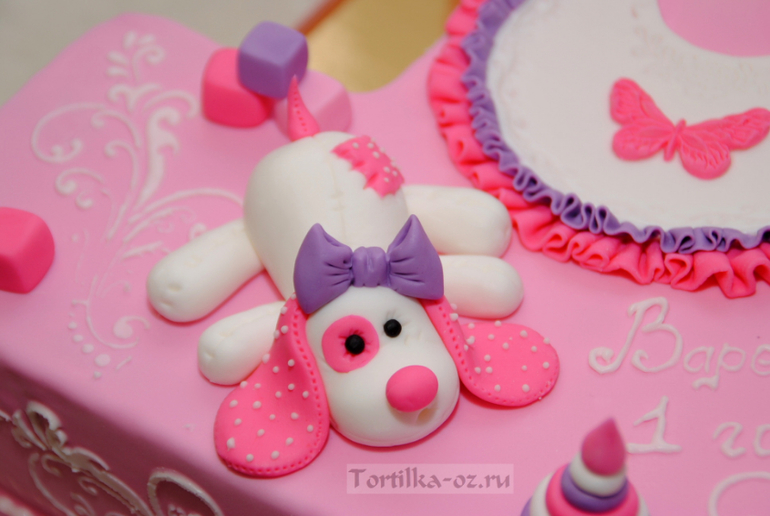 Торт единичка девочке на годик