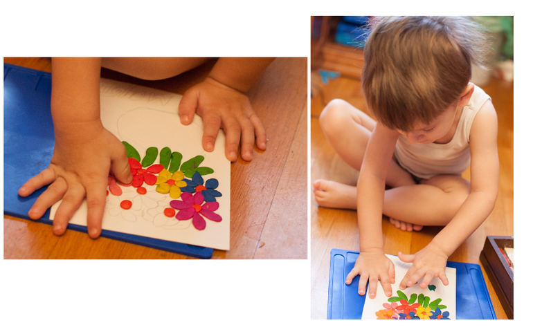 Пластилиновая открытка на 8 марта