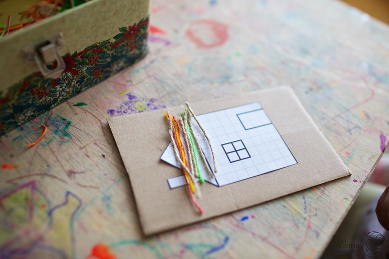 Аппликация нитками