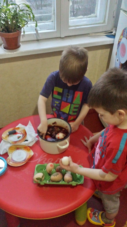 Мкласс от Миши и Ефима по окрашиванию яиц)))