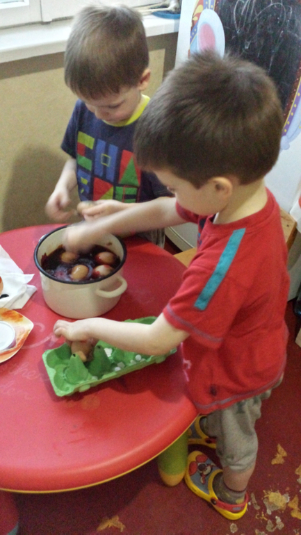 Мкласс от Миши и Ефима по окрашиванию яиц)))