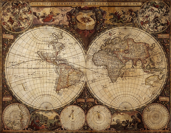 Карта мира для юного моряка