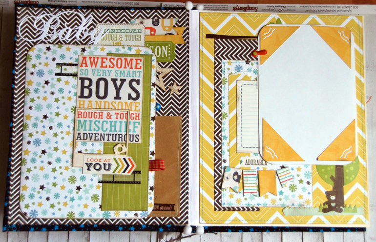 Яркий альбомчик для мальчика в американском стиле HERO