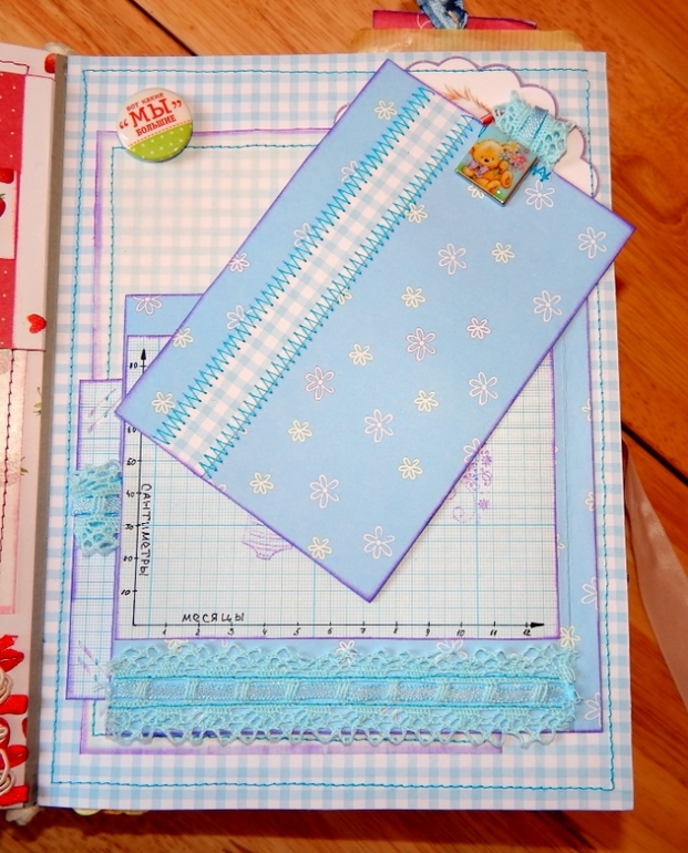 Скрап-альбом "Мой первый год" для маленького мальчика