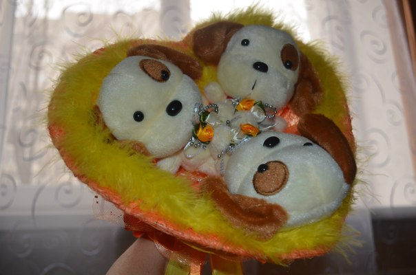 Букеты из мягких игрушек в наличии и под заказ