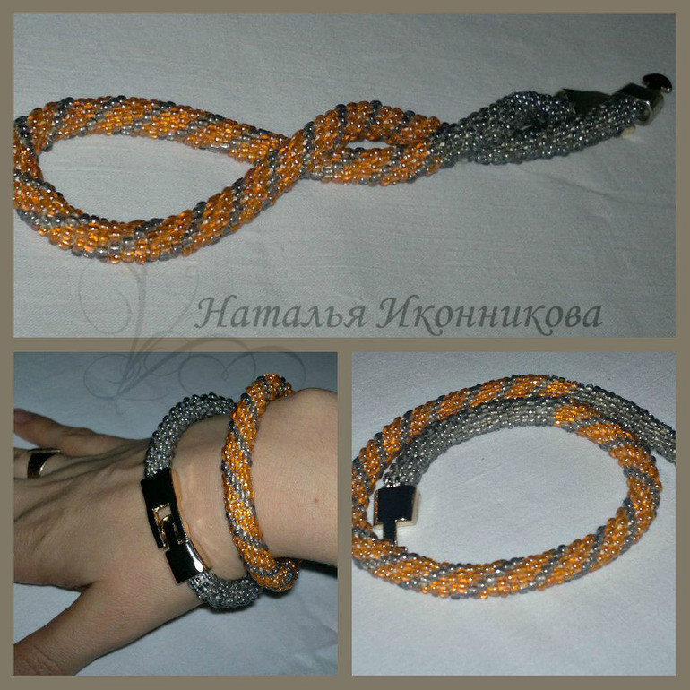 Жгут крючком из бисера.