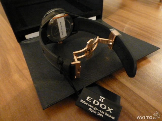 Новые швейцарские часы edox, оригинал.