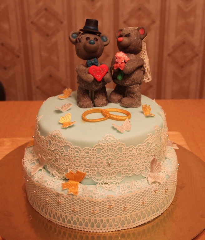 свадебный для подруги или как мы лепили медведей