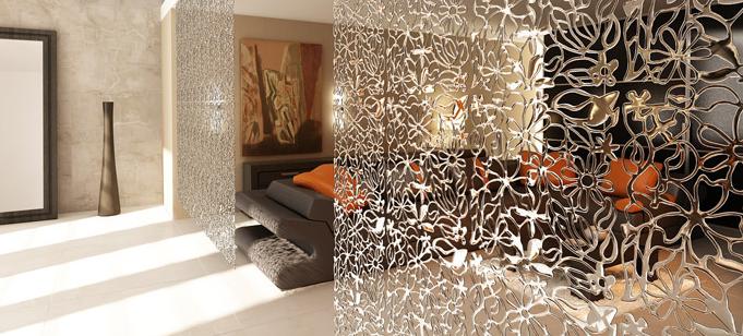 Декоративные панели как перегородка