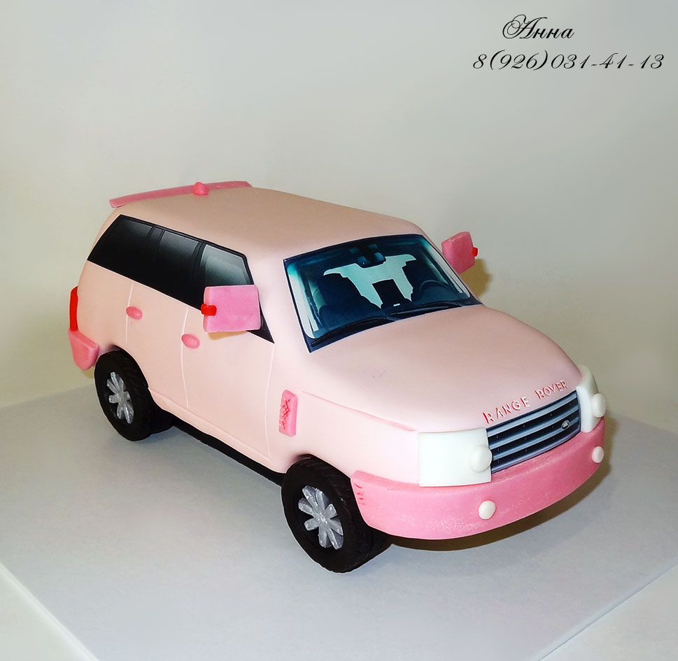 Торт "Розовая Бибика. Range Rover"