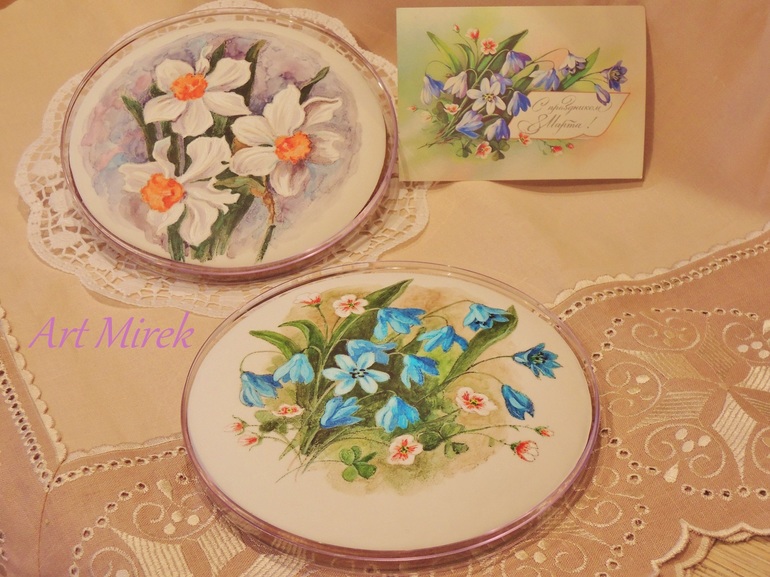 Пряники с весенними цветами.