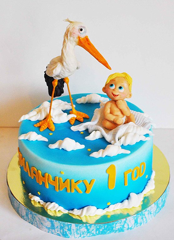 Торт с аистом