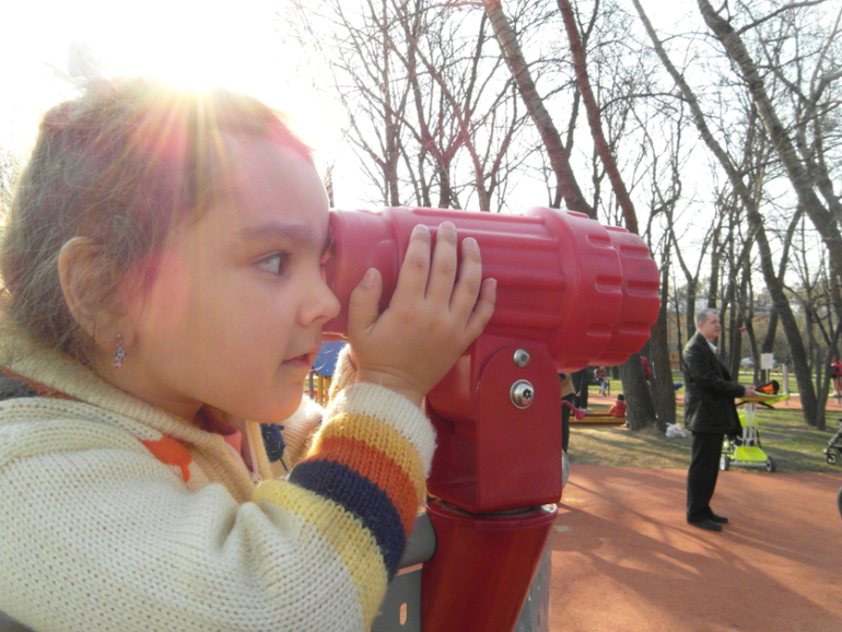 На прогулке!