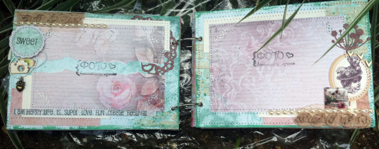 Розово-бирюзовый альбомчик!