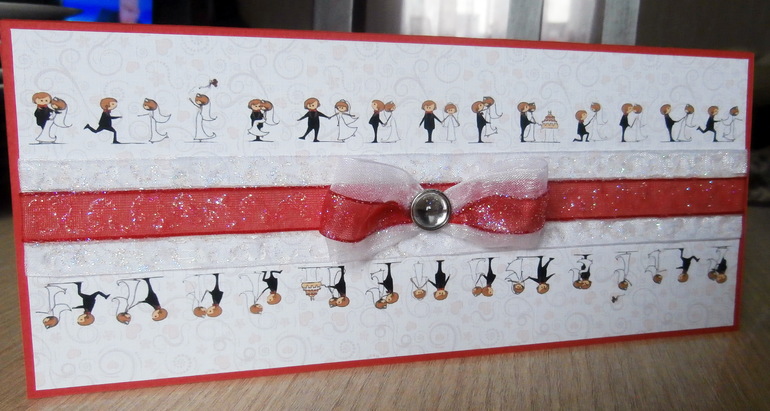 конверт для денег "молодожены"