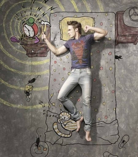 Креативные рисунки на асфальте от Нитина Камблекара.