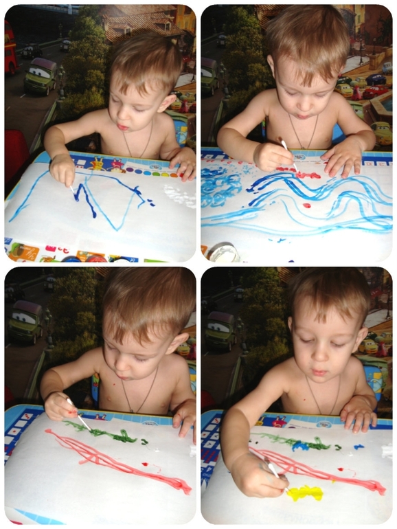 Художк 2-ое занятие - Рисуем ватными палочками