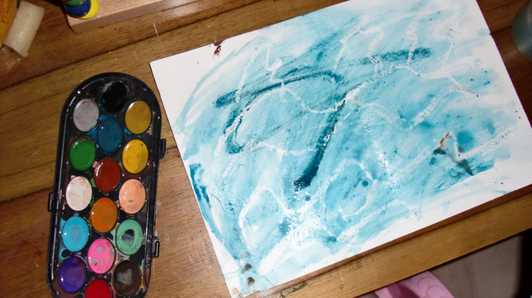 Художка. Рисование солью