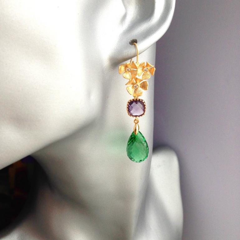 Мои новинки с жемчугом, топазами и аметистами