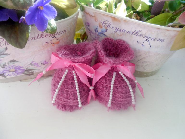 Пинетки для новорожденной принцессы