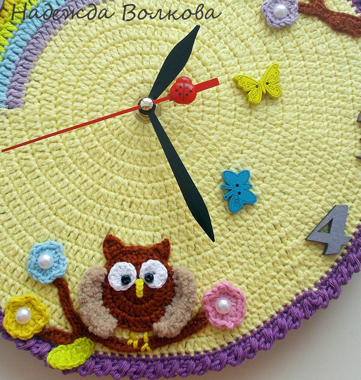 Часы настенные Весенняя сова)