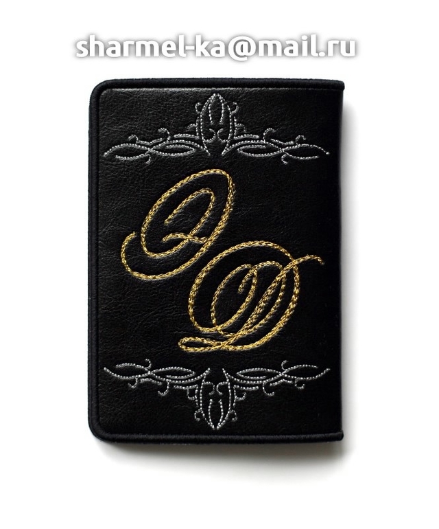 Именная обложка на паспорт вышитая