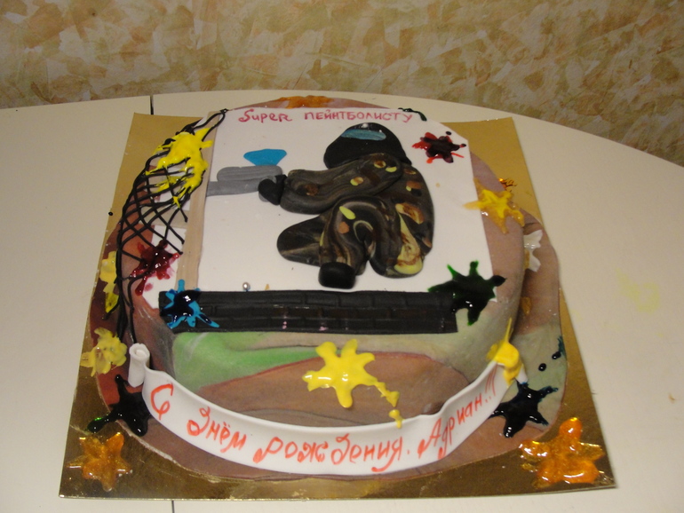 тортик для супер пейнтболиста