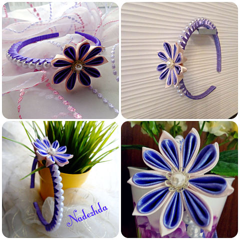 Ободок "Сиреневая дымка"