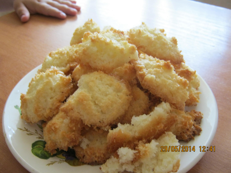 Фруктовое мороженное и печенье "Камушки" (готовим вместе с ребенком)