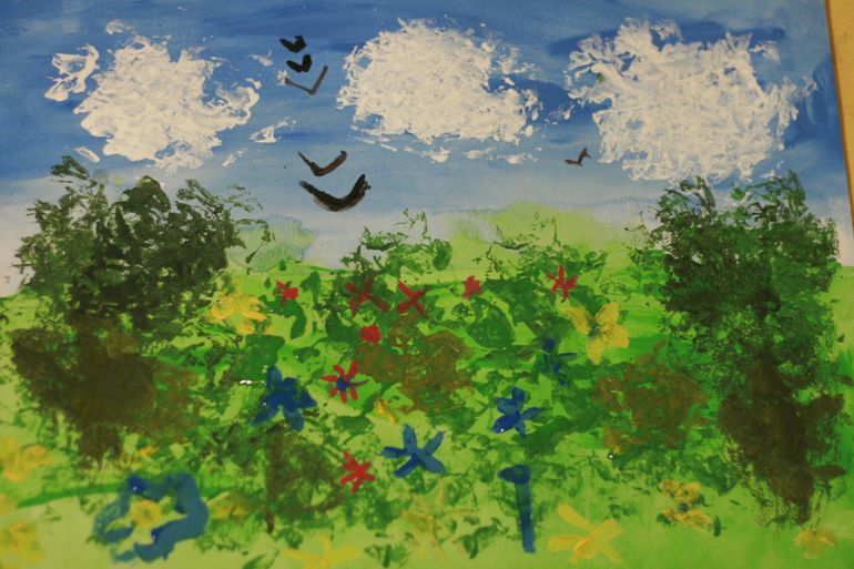 Рисуем мятой бумагой