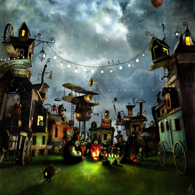 Скандинавские сказки..Как же здорово он рисует..