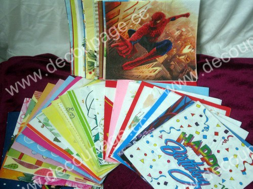 Набор салфеток для декупажа 100 штук