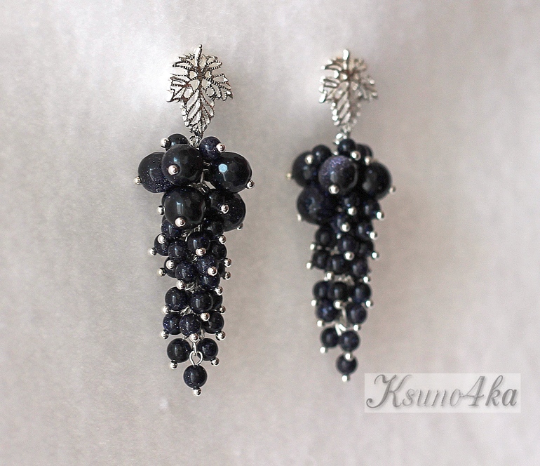 Серьги "Спелый виноград"