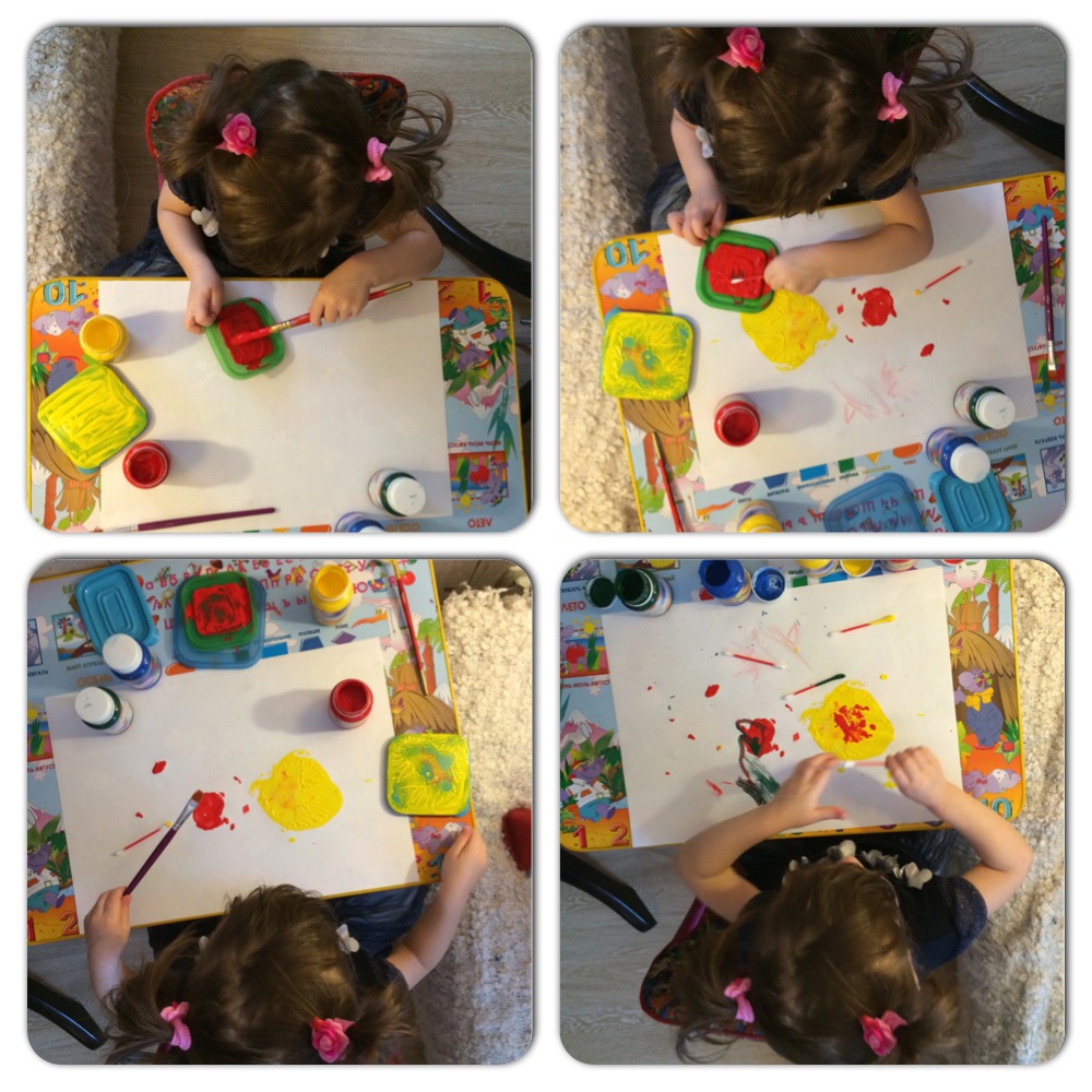 Художка. Рисуем ватными палочками.