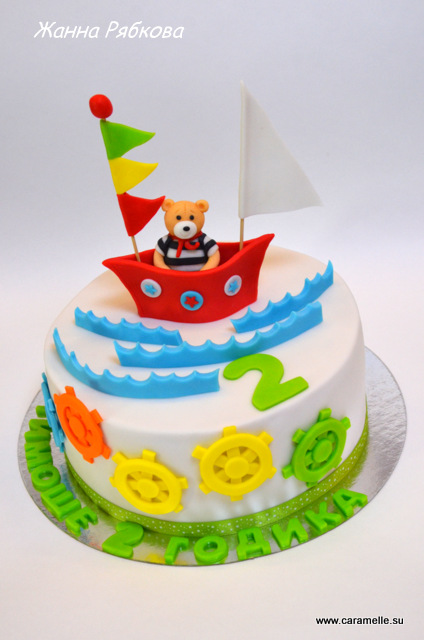 Торт для мальчика, который любит лодки)))