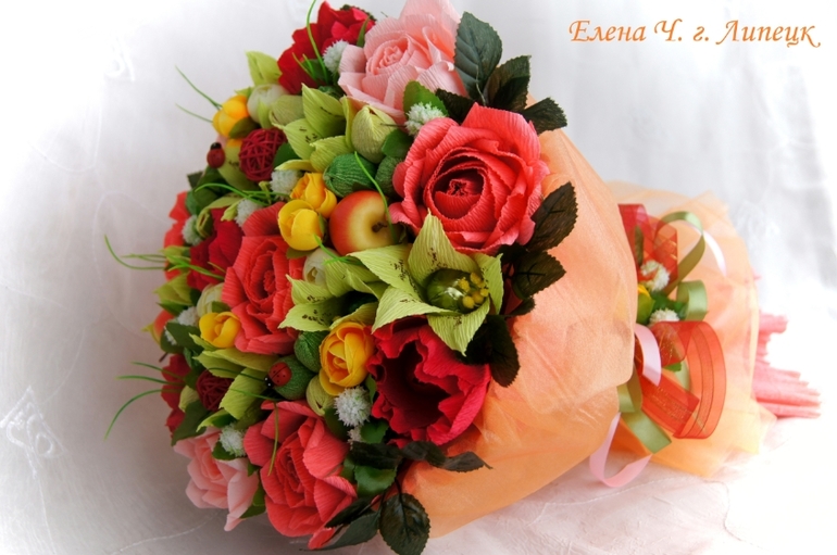 В догонку предыдущему посту летнее ассорти в ручном букете