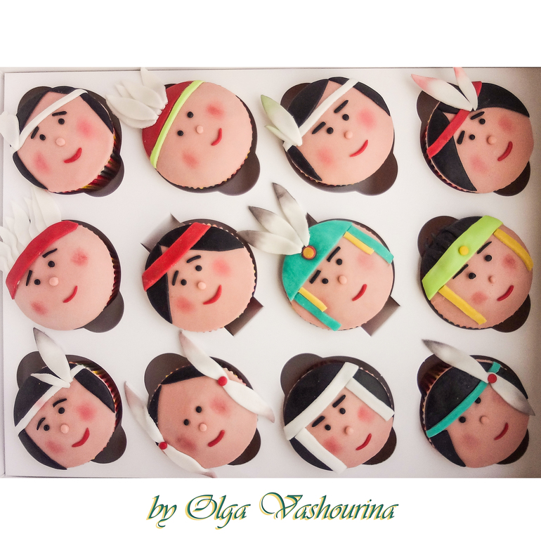 Капкейки на индейскую вечеринку