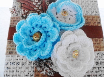 Вязаные цветы