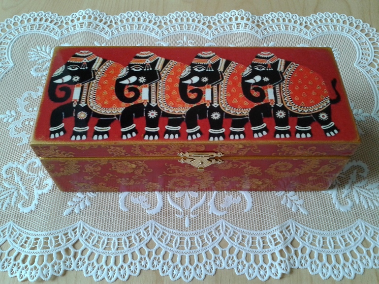 Малый чайный короб "Слоны"