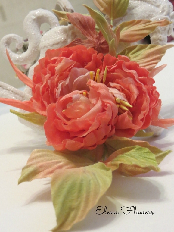 Староанглийская роза брошь-заколка "Love Story"