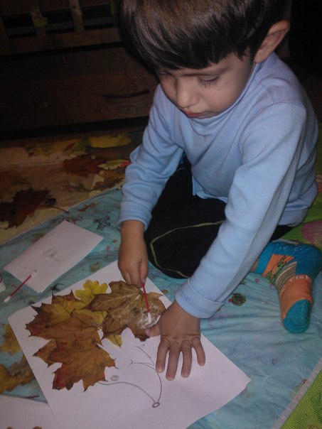 осень, листья, будет еж))))