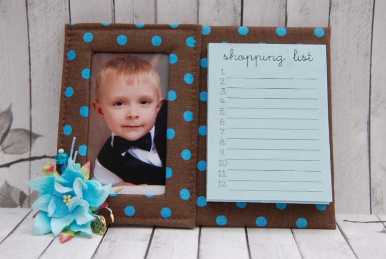 Мягкая фоторамочка с блоком для записи