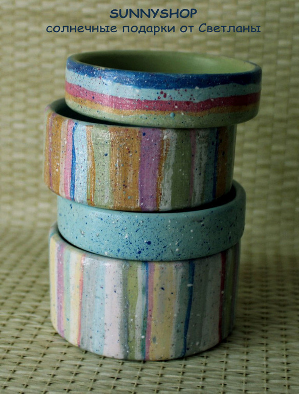 Расписала деревянные браслеты